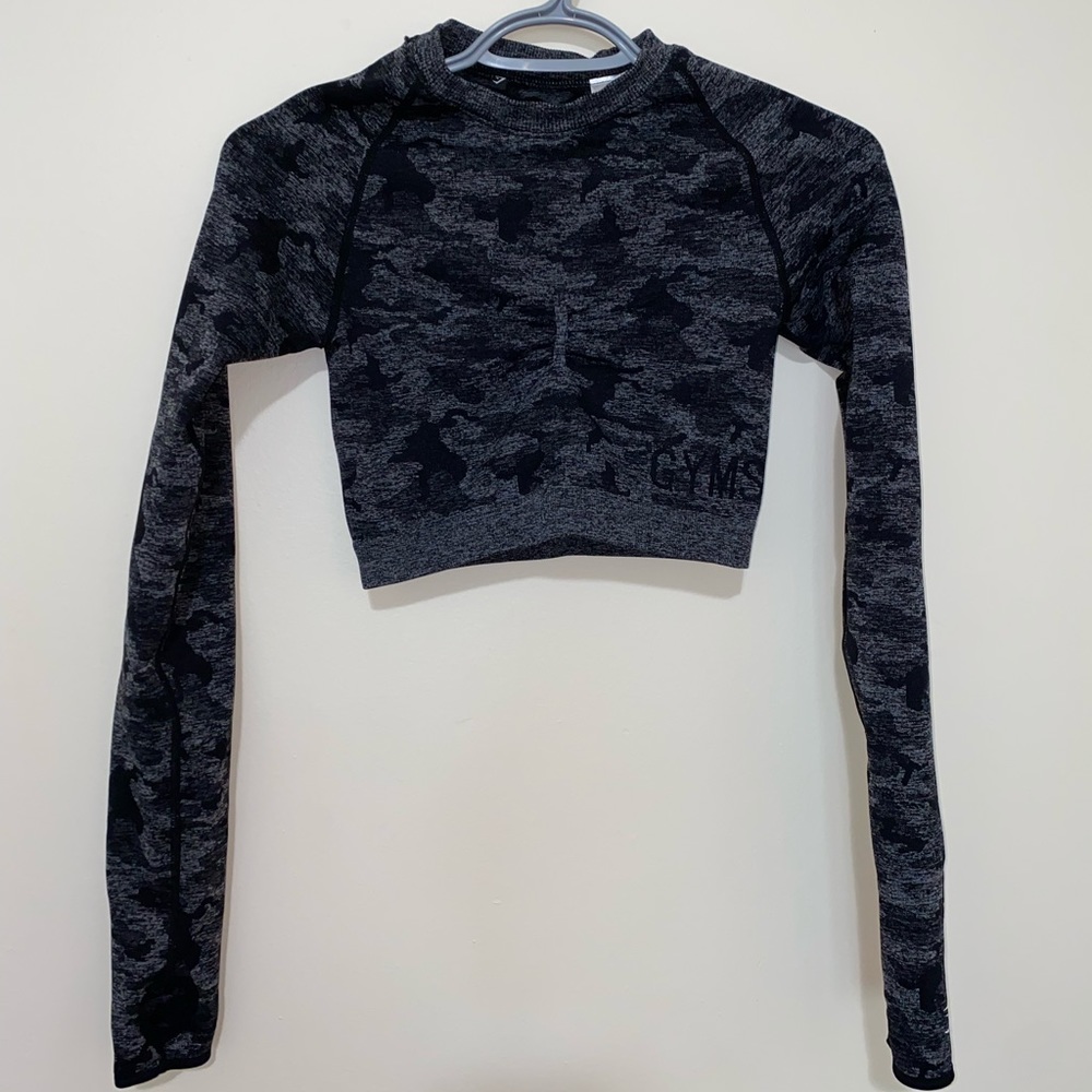 Gymshark Seamless Camouflage Crop top.